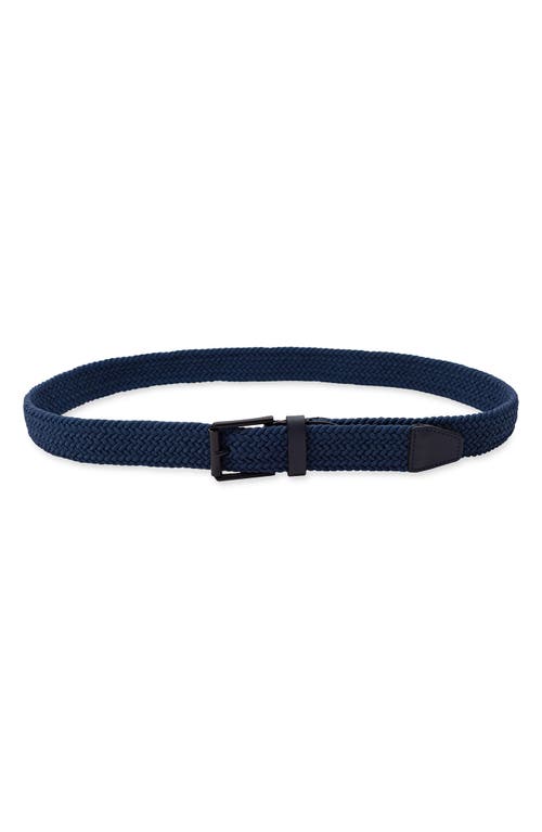 Shop Cole Haan Tubular Stretch Web Belt In Navy