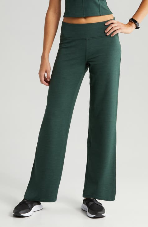 Sunny Approach Green Tie-Front Wide-Leg Pants