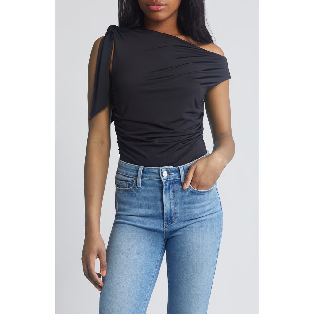 Shop Wayf Say Less Asymmetric Top In Black