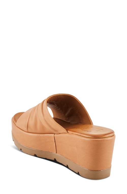 Shop Spring Step Allerton Platform Wedge Slide Sandal In Camel