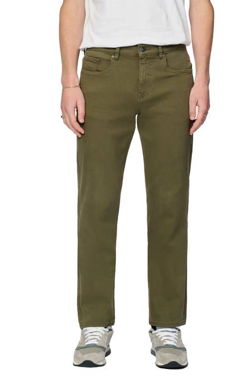 Warp & Weft Warp+weft Ord Straight Fit Jeans In Moss Green