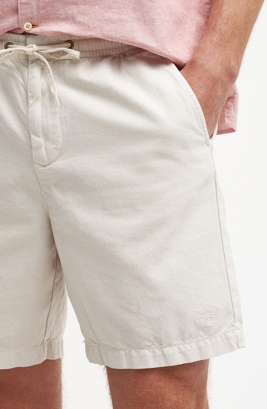 Shop Barbour Oxtown Drawstring Shorts In Mist
