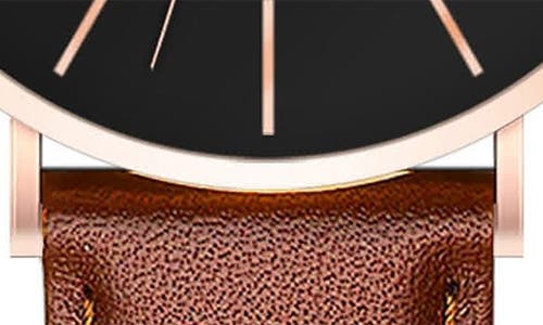 Alfred Sung Metropolitan Leather Strap Watch, 42mm In Brown
