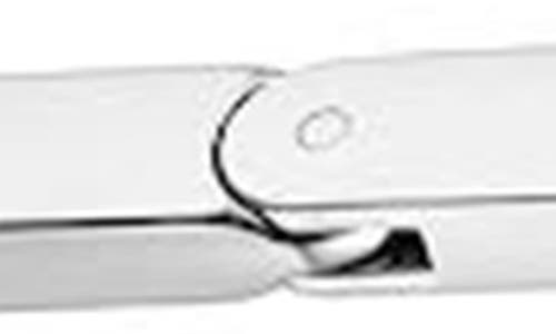 Jane Basch Designs Flat Oval Hinge Hoop Earrings In Silver