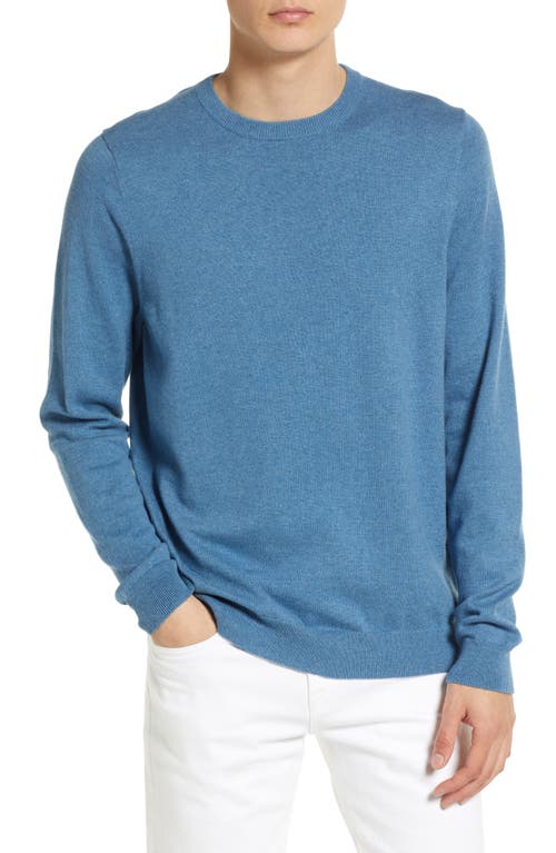 Nordstrom Cotton & Cashmere Crewneck Sweater in Blue Captain