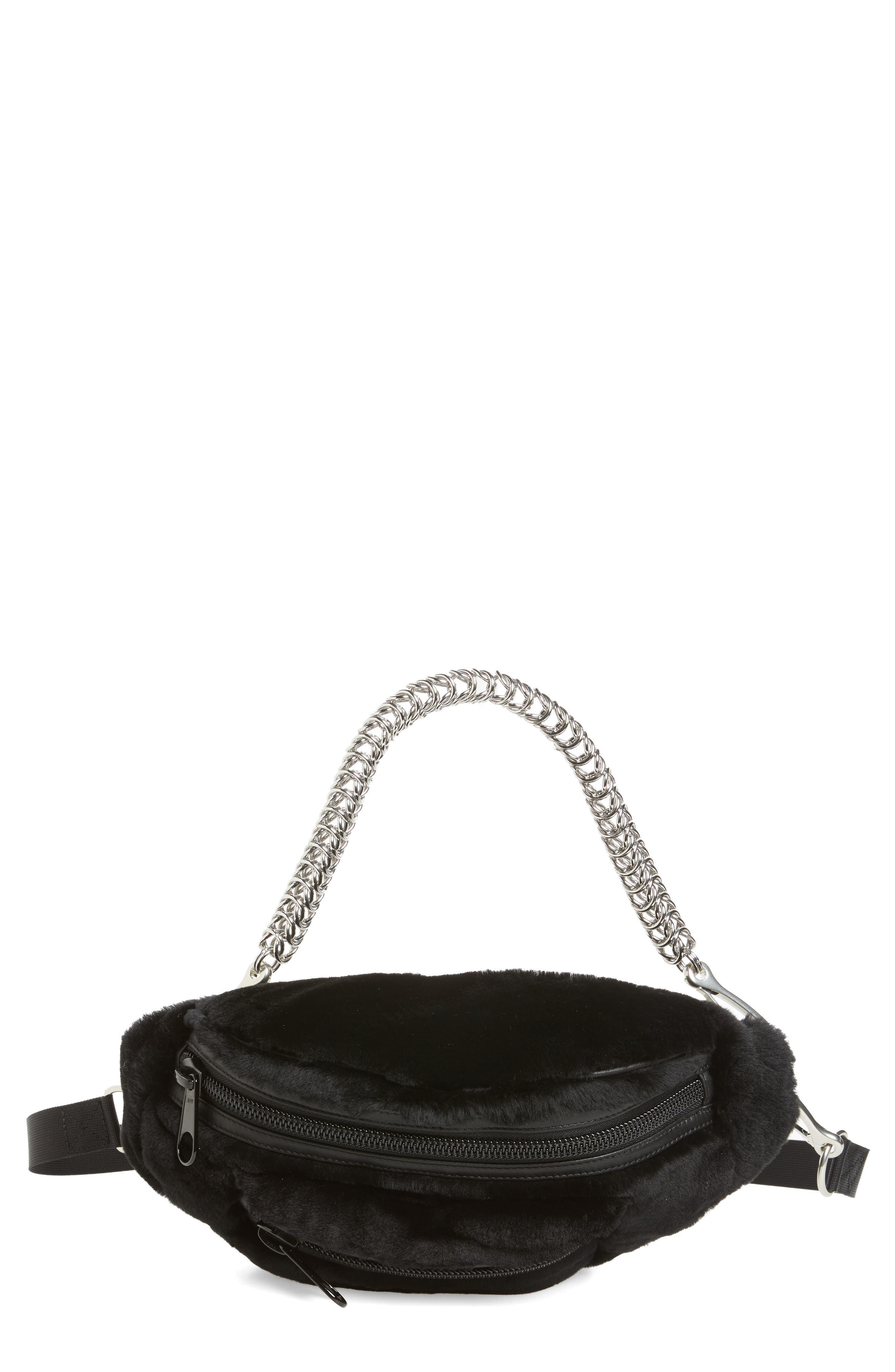 shearling fanny pack