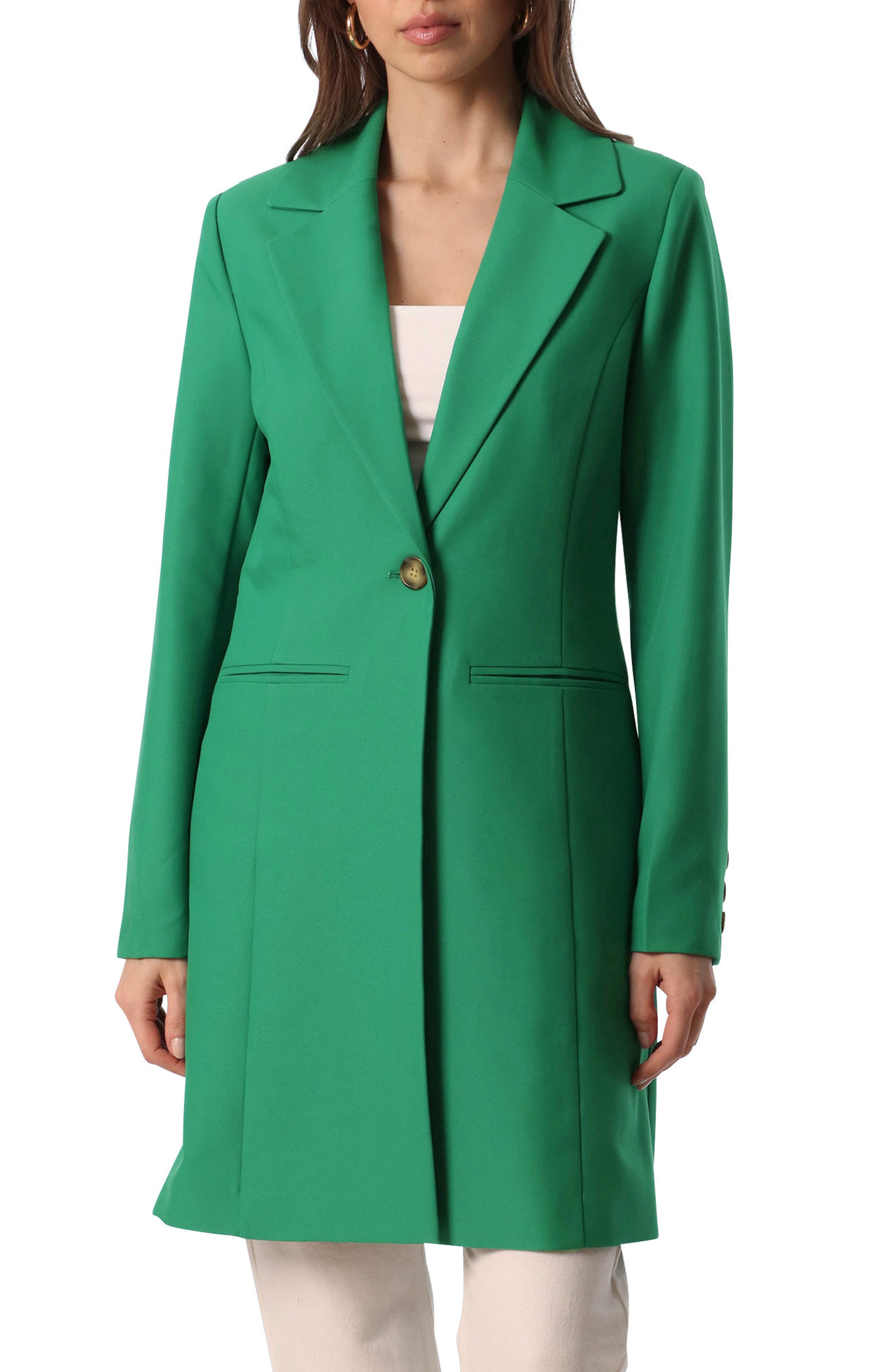 wool longline blazer