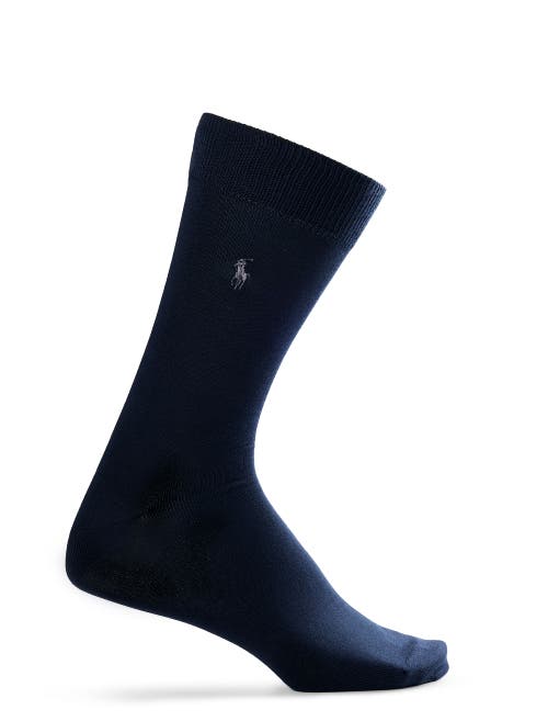 Polo Ralph Lauren Big & Tall Combed Cotton Crew Socks 3-pack In Navy