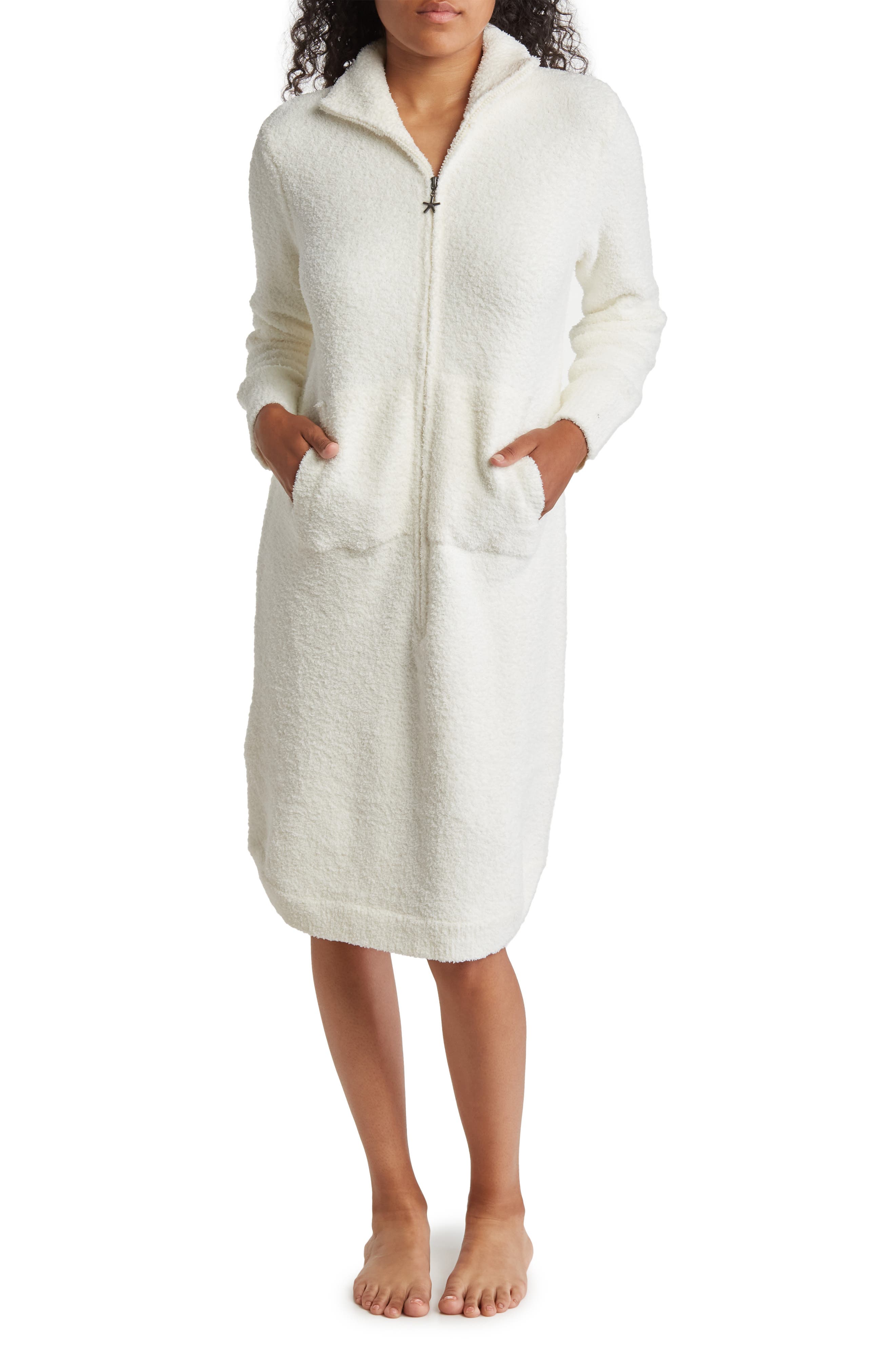 barefoot dreams hooded zip robe