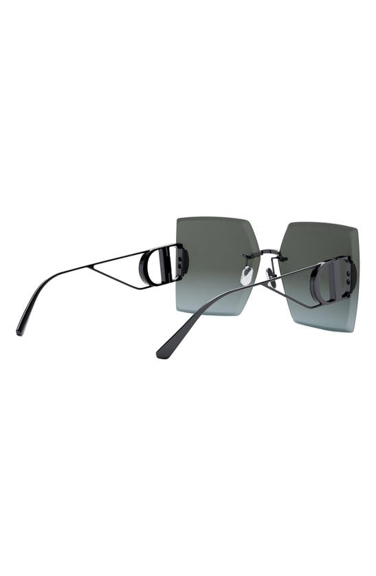 Shop Dior 30montaigne S7u 64mm Oversize Square Sunglasses In Shiny Gumetal / Gradient Blue