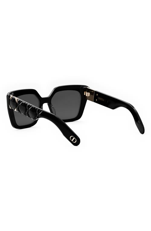 Shop Dior Lady 95.22 S2i Butterfly Sunglasses In Shiny Black/smoke