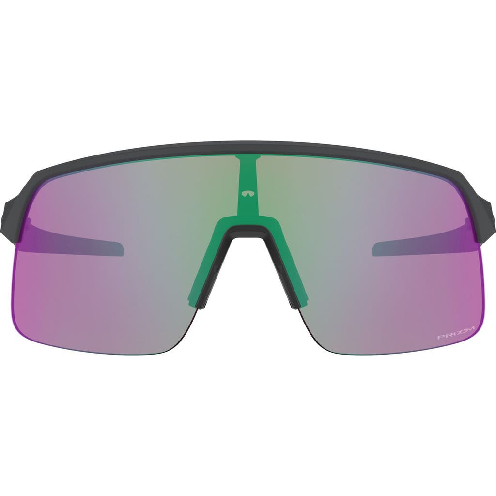 Oakley Sutro Lite 139mm Prizm™ Polarized Semi Rimless Wrap Shield Sunglasses In Matte Carbon/prizm Golf