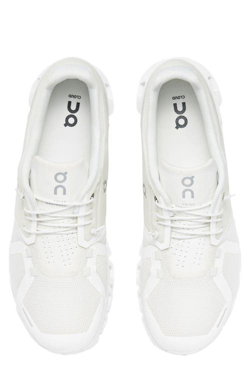 Shop On Cloud 5 Running Shoe In Undyed White/white