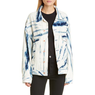 Story Mfg. Monday Tie Dye Corduroy Jacket, Blue