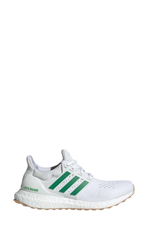 Shop Adidas Originals Adidas Ultraboost 1.0 Running Sneaker In White/green/linen Green