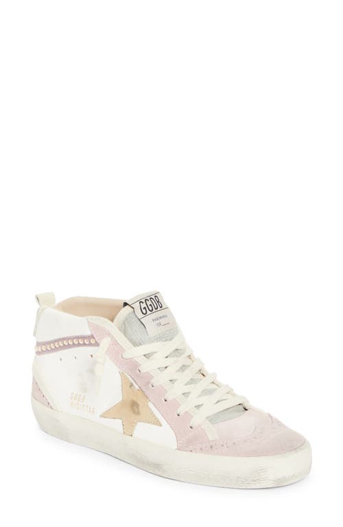 Shop Golden Goose Midstar Sneaker In White/pink