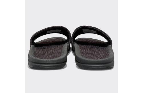 Shop Apl Athletic Propulsion Labs Techloom Satin Slide Sandals In Black