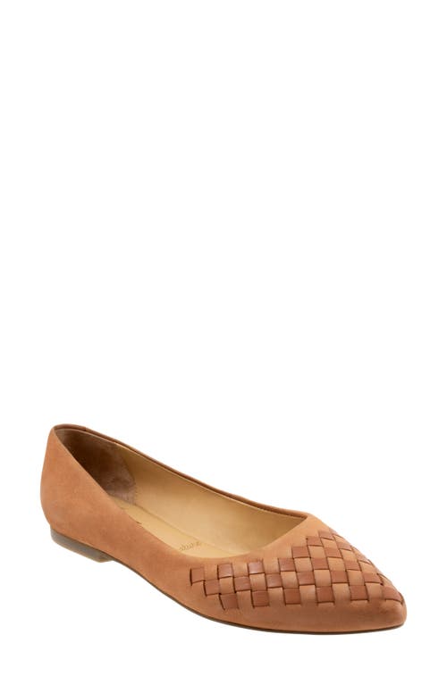 Trotters Estee Woven Flat Luggage Nubuck at Nordstrom,