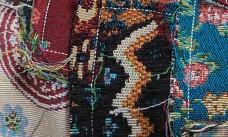 Mnml Panel Blanket Straight Leg Pants In Green Multi