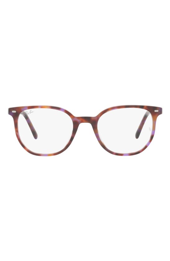 Shop Ray Ban Elliot 48mm Irregular Optical Glasses In Brown