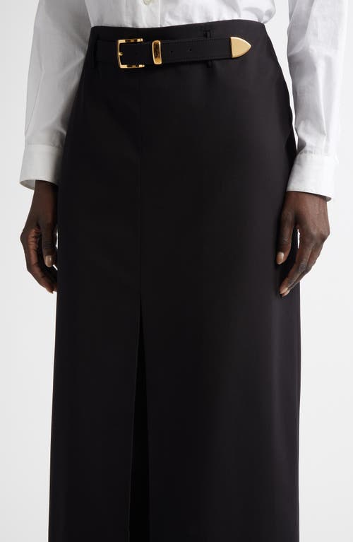 BRANDON MAXWELL BRANDON MAXWELL THE PIERCE BELTED COTTON CREPE MAXI SKIRT 