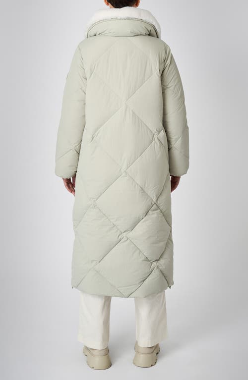 The Recycled Planet Company Dida Faux Fur Trim Water Repellent Down Puffer Coat In Desert Sage