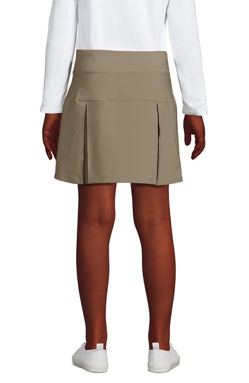 LANDS' END LANDS' END SCHOOL UNIFORM GIRLS PERFORMANCE PLEATED SKORT ABOVE THE KNEE