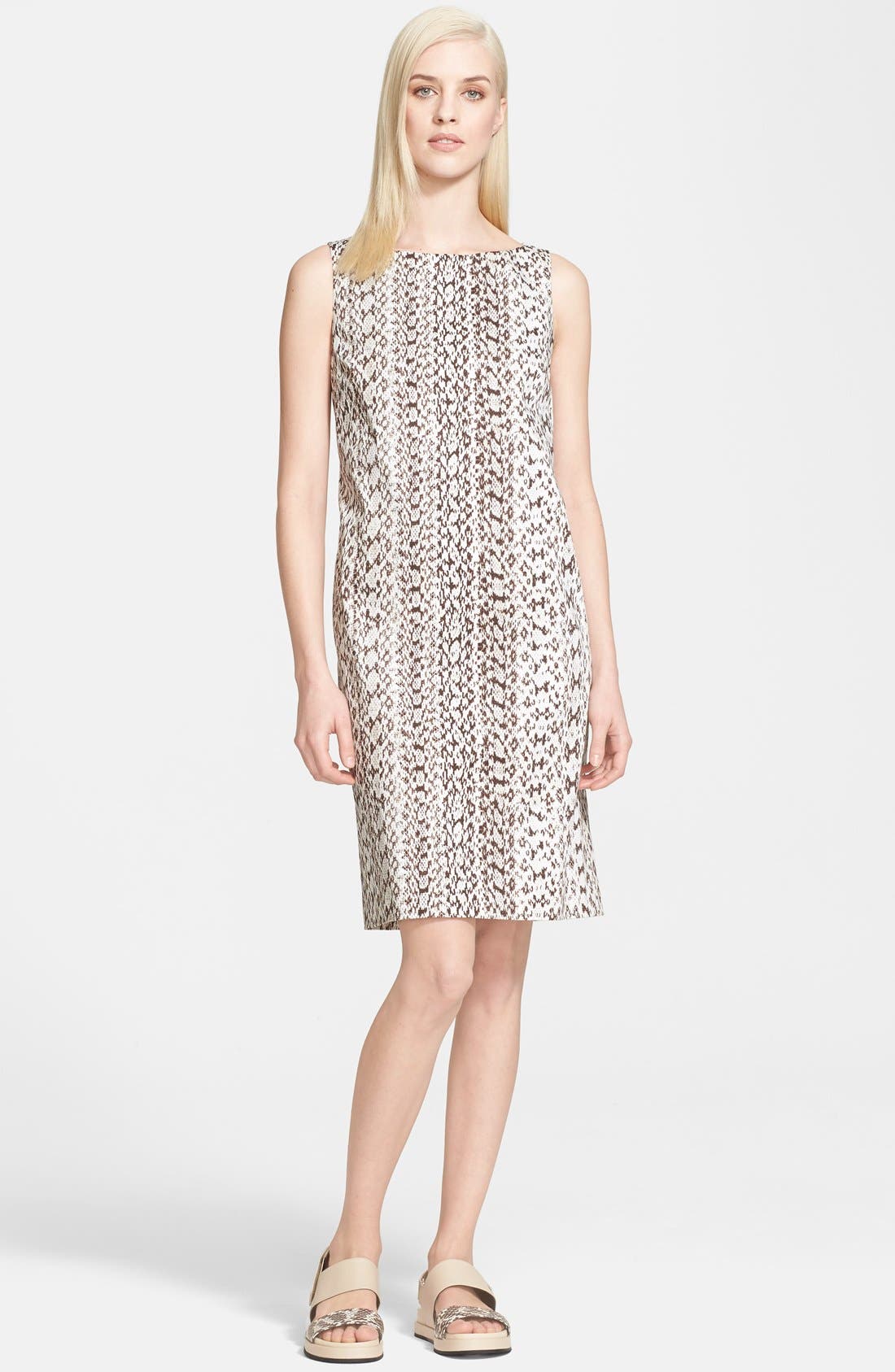 snakeskin shift dress