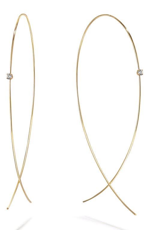 Lana Jewelry Large Upside Down Diamond Hoop Earrings in White Gold at Nordstrom