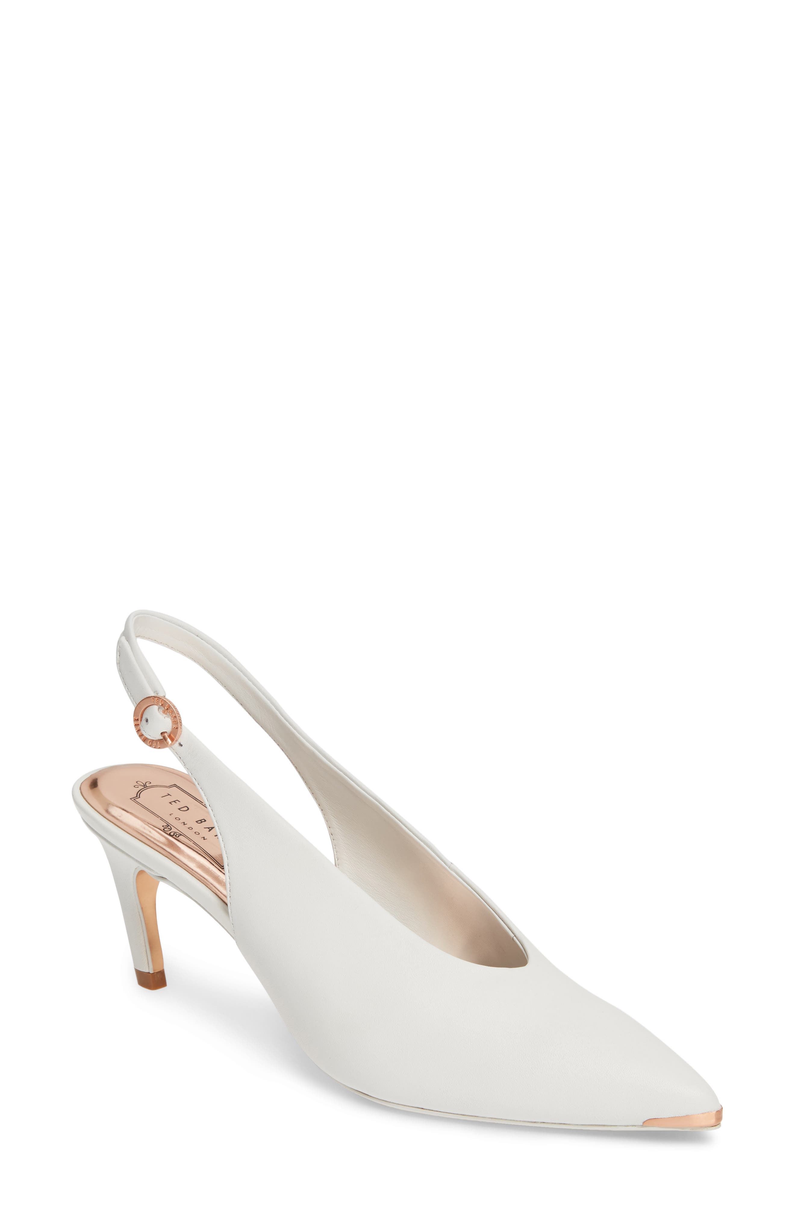 Ted Baker London Hulia Slingback Pump, White