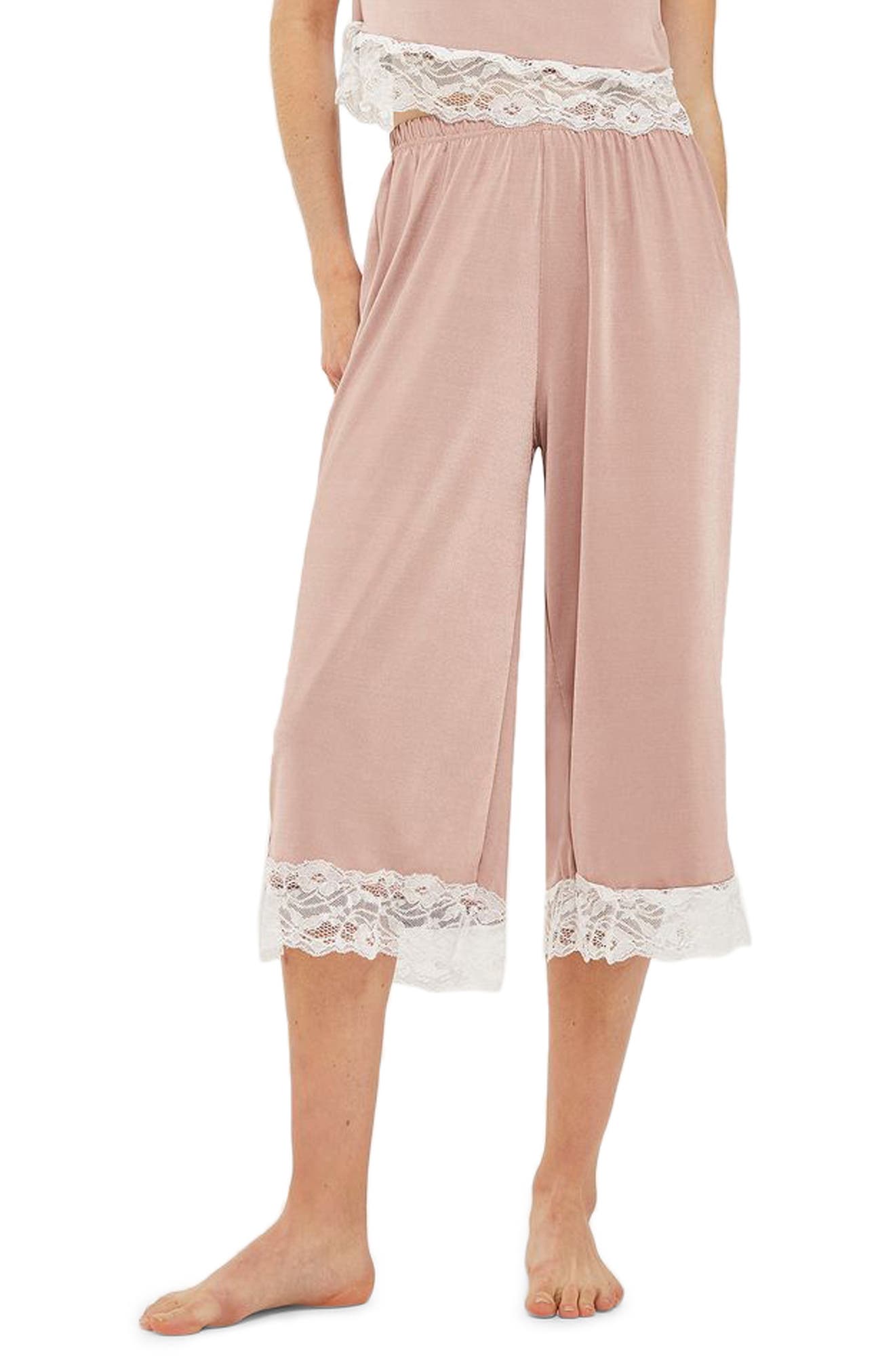 Satin & Lace Culotte Pajama Bottoms Nordstrom