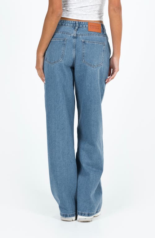 Shop Princess Polly Maryanne Mid Rise Relaxed Fit Jeans In Blue