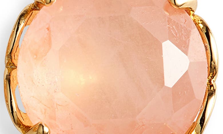 Shop Kate Spade Crystal Round Stud Earrings In Pink Quartz