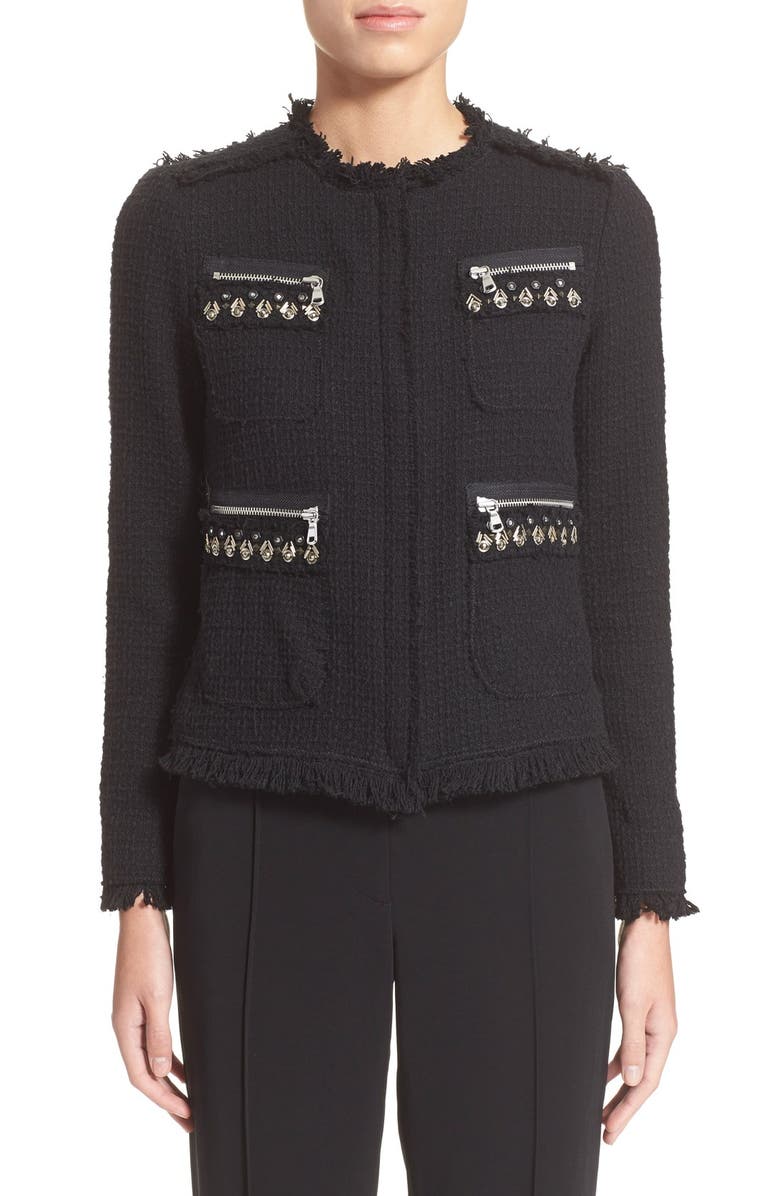 Rebecca Taylor Embellished Tweed Jacket | Nordstrom