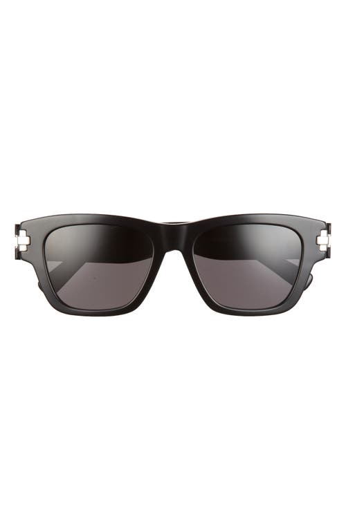 DIOR Blacksuit 54mm Square Sunglasses in Shiny Black /Smoke