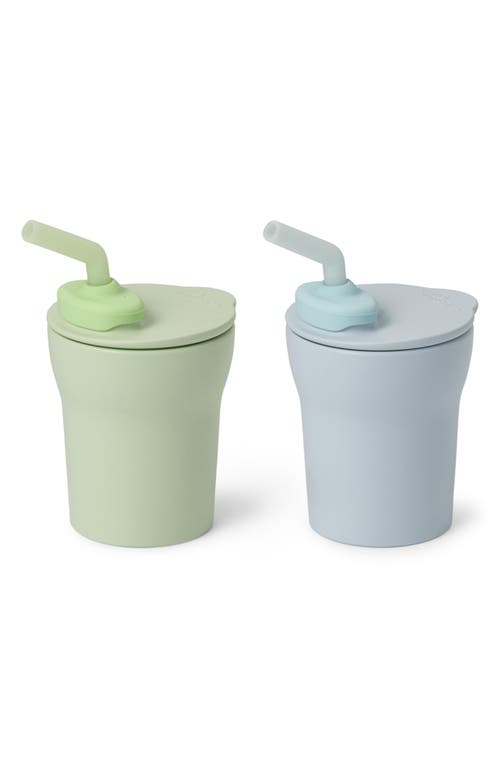 Miniware Set of 2 1-2-3 Sip Cups in Keylime/Aqua at Nordstrom