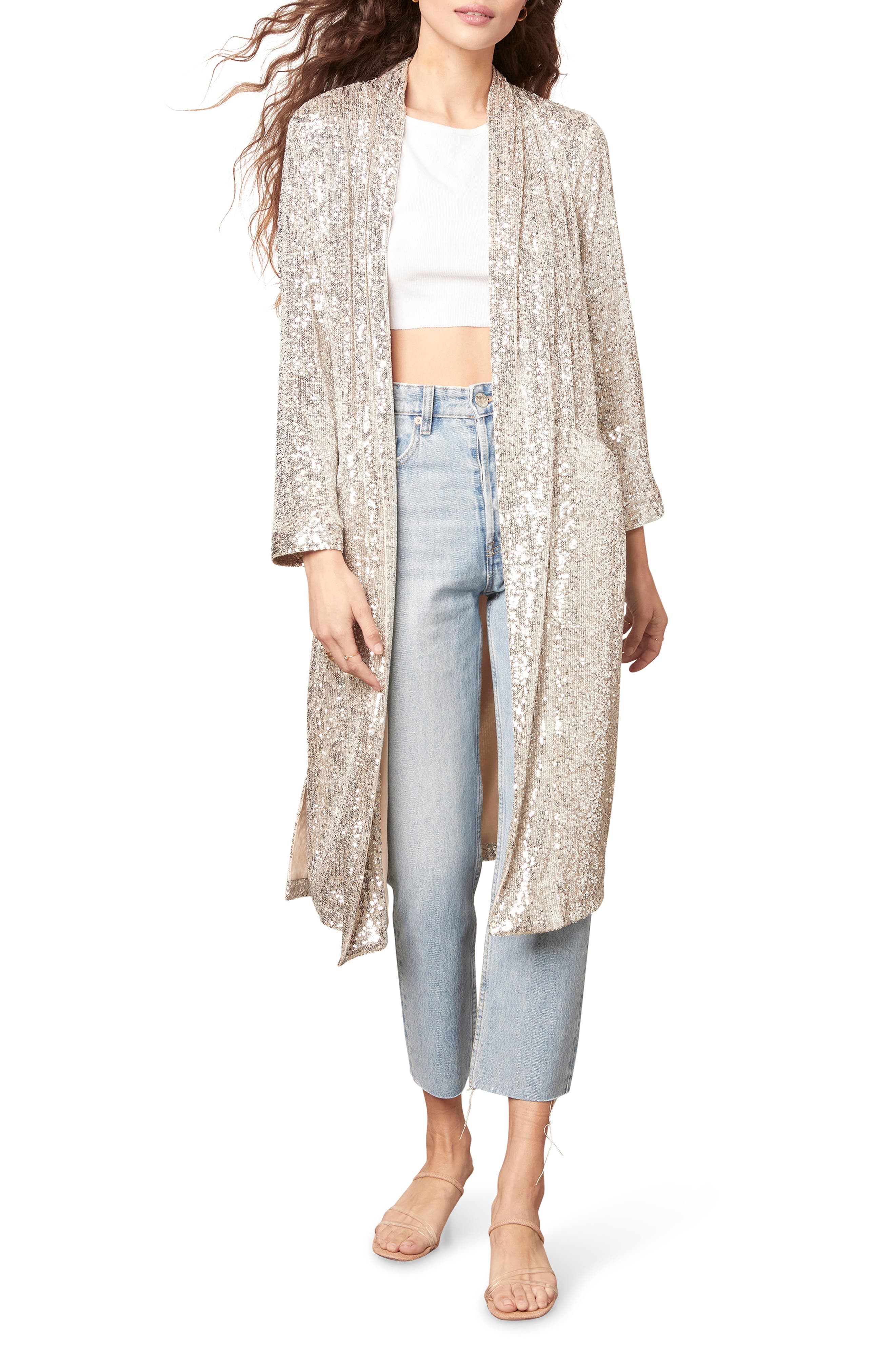 womens white duster cardigan