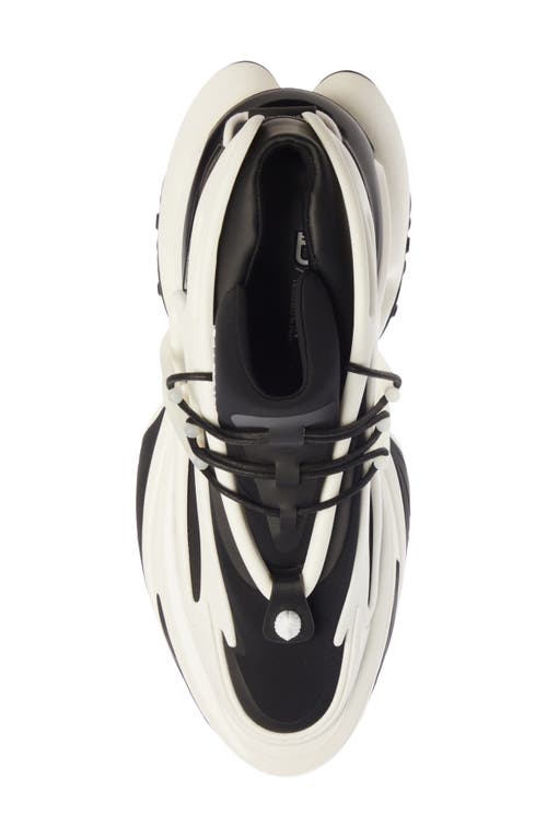 Shop Balmain Unicorn Low Top Sneaker In Eab Black/white