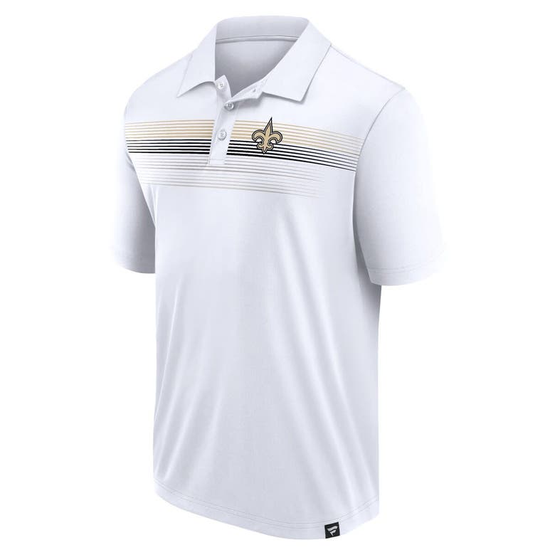 Shop Fanatics Branded White New Orleans Saints Victory For Us Interlock Polo