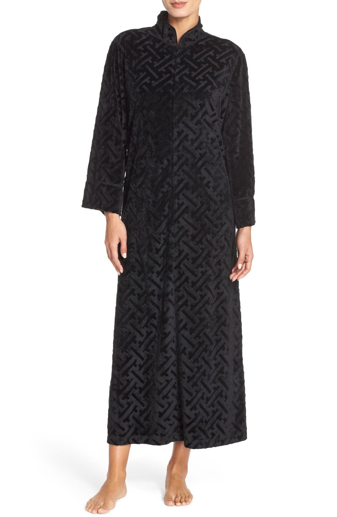 Natori 'Ritz' Velour Zip Robe Nordstrom