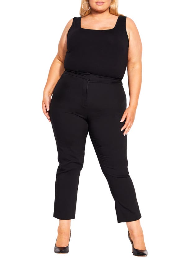 Shop City Chic Sophie Crop Pants In Black