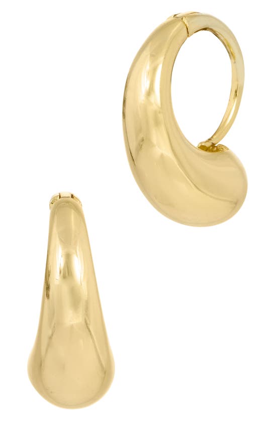 Shop Savvy Cie Jewels Minimalist Huggie Hoop Earrings In Yellow