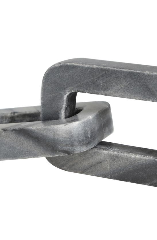 Vivian Lune Home Marble Chain Sculpture In Grey