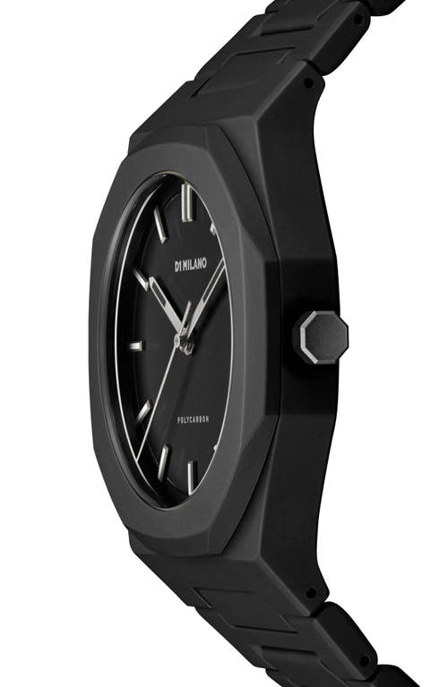 D1 Milano Black Polycarbon Cloudburst Polycarbonate Quartz Watch In Black