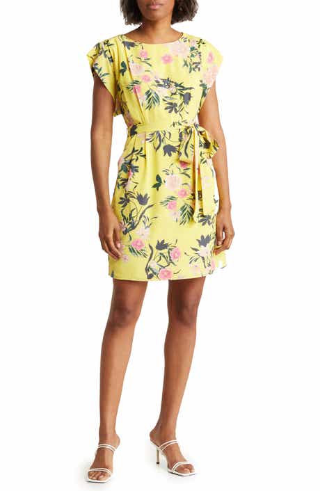 Eliza j faux 2024 wrap sheath dress