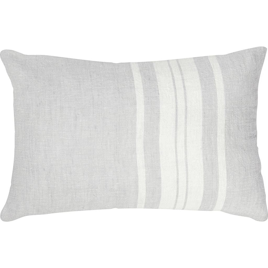 Anaya So Soft Linen Bold Stripes Pillow In Light Grey Bold Stripes