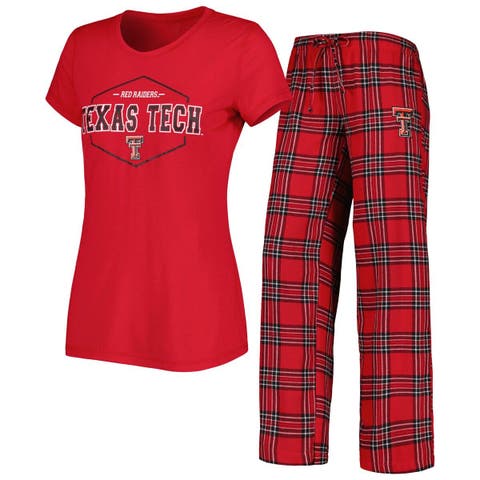 Women's Concepts Sport Red/Black Texas Tech Red Raiders Badge T-Shirt & Flannel Pants Sleep Set