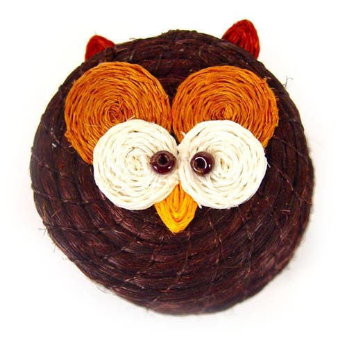 Shop Mbare Animal Lidded Basket In Owl