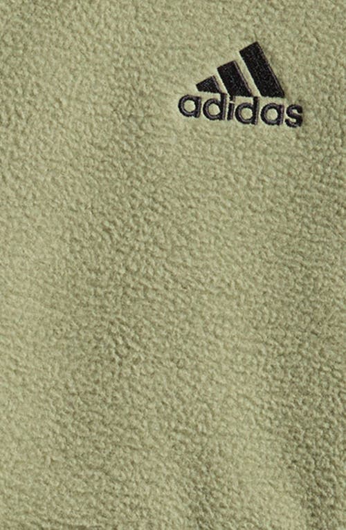 Shop Adidas Originals Adidas Kids' Cozy Mix Recycled Polyester Hooded Jacket In Green