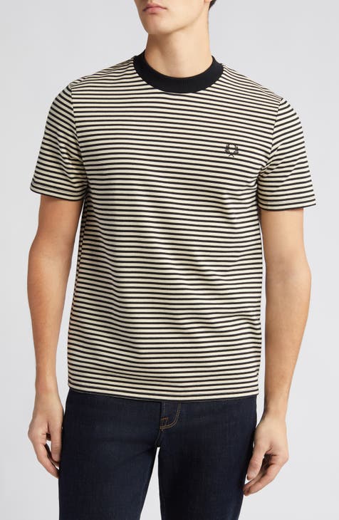 Fine Stripe Cotton T-Shirt